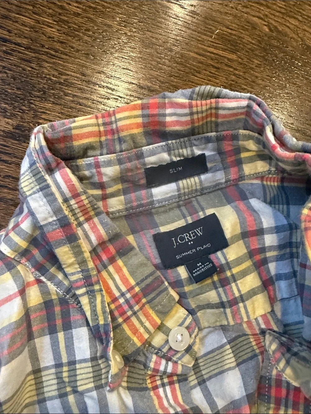 Men's Long-Sleeve Button-Down Plaid Shirt - Blue/Purple j.crew medium bundle